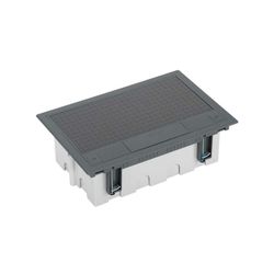 Caja de suelo regulable para 8 elementos en instalación de suelo gris Simon 500 Cima