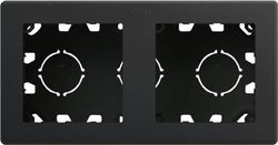 Caja de superficie compacta Simon 270 con 2 elementos negro mate