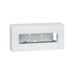 Caja de superficie de 1 fila para 4 elementos blanco Simon 27 Neos