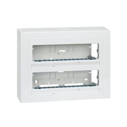 2 Reihen Oberflächenbox für 8 Elemente weiß Simon 27 Neos