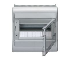 Caja de superficie estanca vector VE, IP65, 1 fila,12M, puerta transparente