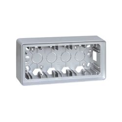 Caja de superficie para 3 elementos aluminio frío Simon 82 Detail