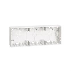Scatola di superficie per 3 elementi bianco Simon 27