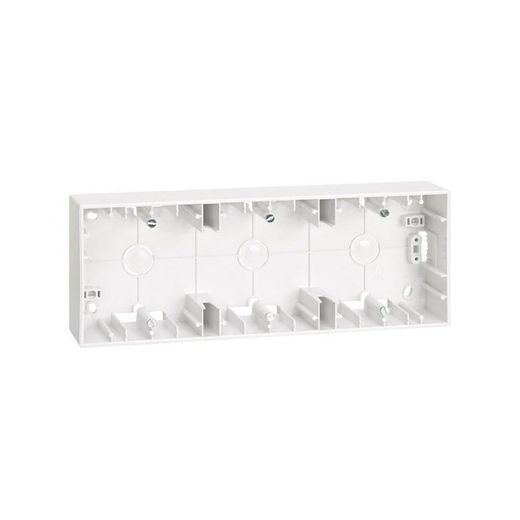 Scatola di superficie per 3 elementi bianco Simon 27