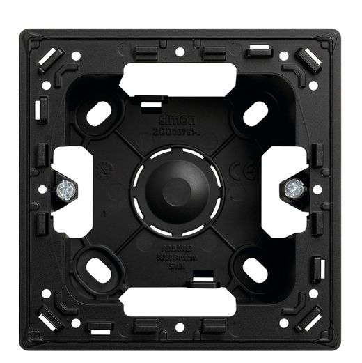 Caixa de superfície Simon 270 com 1 elemento preto fosco