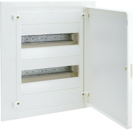Caja empotrar golf VF con 2 filas 24 módulos opaco blanca y regleta Hager