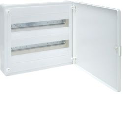 Caja superficie golf VF con 2 filas 36 módulos opaco blanca y QC Hager