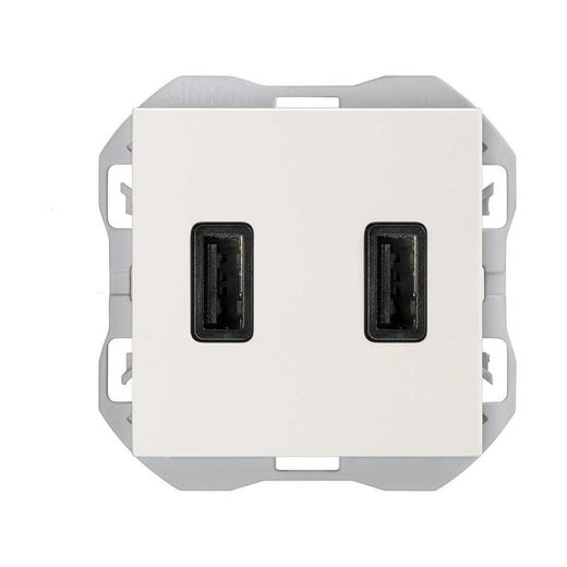 Chargeur double USB A + A Simon 270 2.1A blanc