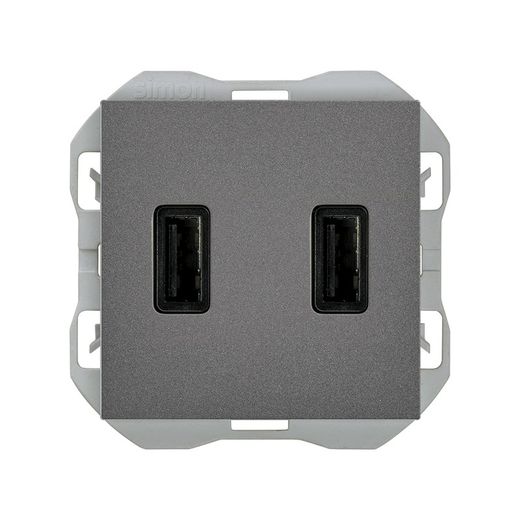 Double USB charger A + A Simon 270 2.1A titanium