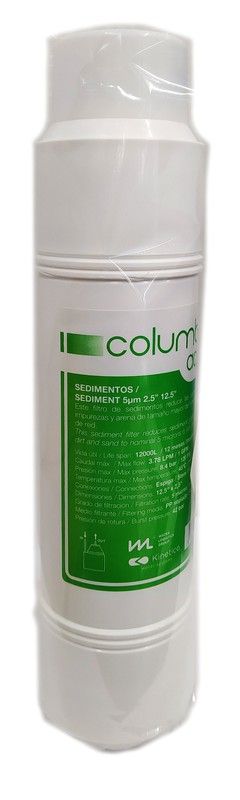 Cartucho de filtración 5µm para fuentes Columbia Waterfilter