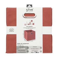 Cesto dobrável em tecido de terracota 5FIVE Mix'n Modul