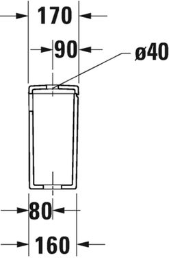 Cisterna de descarga dupla Duravit No.1