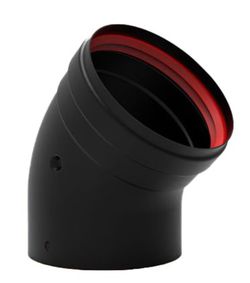 Codo 45º macho-hembra diámetro 80mm para estufas pellets y biomasa Fig