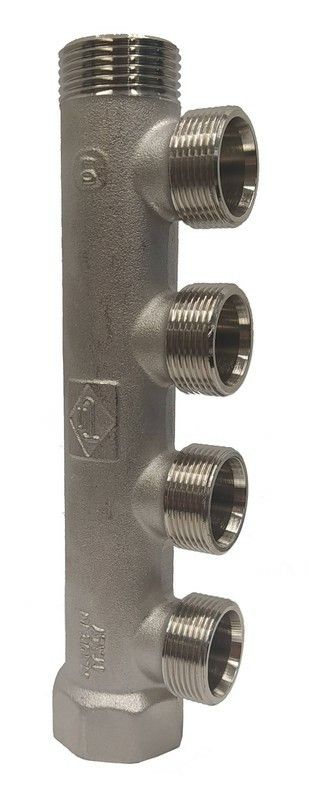 Colector de latón de 4 derivaciones de 1" a 24x19 Gut