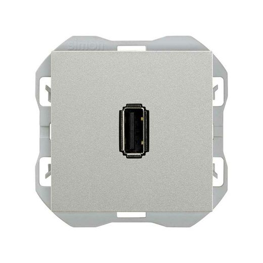 USB-Anschluss Simon 270 Datentyp A Aluminium