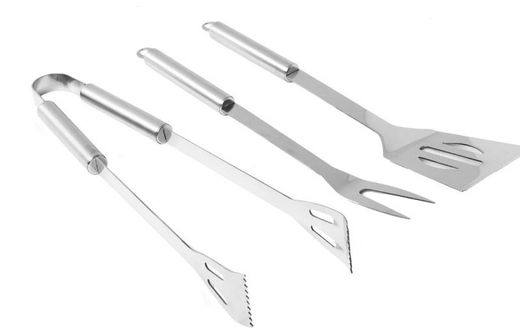 Ensemble d'accessoires pour barbecue en acier inoxydable 3 en 1