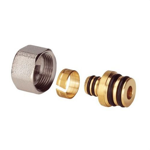Conjunto dos conexiones M M24x1,5 diámetro 12x16 para tubo multicapa Orkli