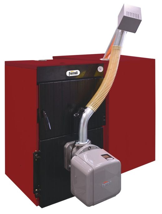 Conjunto de caldeira a pellets com queimador e tanque SFL-4 Ferroli