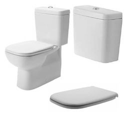 Ensemble de toilettes et réservoir Duravit D-Code avec siège Softclose