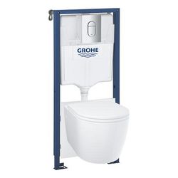 Ensemble WC suspendu BAU RAPID SL, blanc alpin