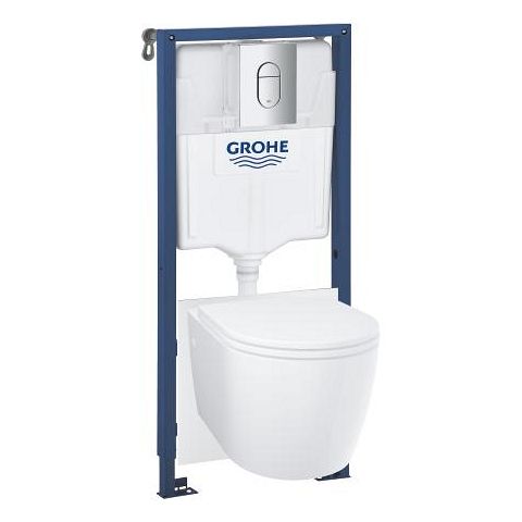Conjunto de vaso sanitário suspenso BAU RAPID SL, branco alpino