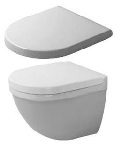 Abgehängte Toilette und Sitzgarnitur mit SoftClose Duravit Starck 3 compact
