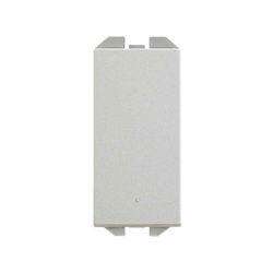 Conmutador pulsante Simon 10 AX con módulo estrecho aluminio Simon 270