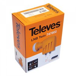 Conversor universal LNB offset Twin 2 salidas: Ha/Va/Hb/Vb Televés