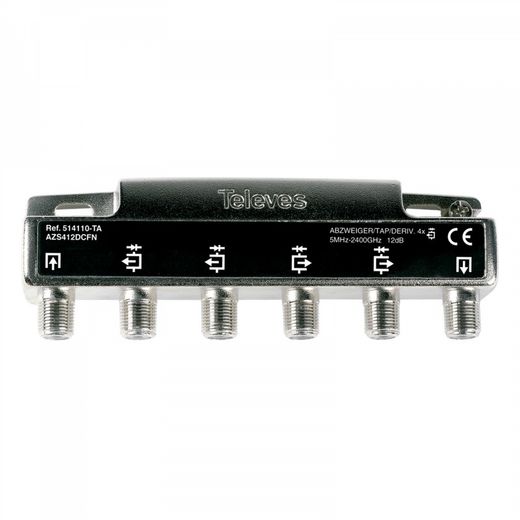 Derivador 5 2400MHz F 4D 12dB TA+DC Televés