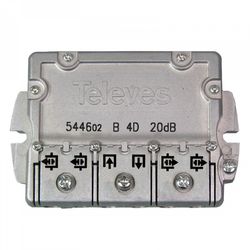 Derivador EasyF 4D 5 a 2400MHz 20dB Televés