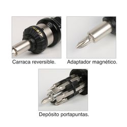 Chaves de fenda catraca RATIO 16 em 1. 6 unidades