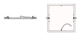 Downlight LED BRAI cuadrado extraplano 24W / 225x225 / 4000K