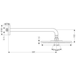 Hansgrohe Raindance Air 240 Chrom Wanddusche