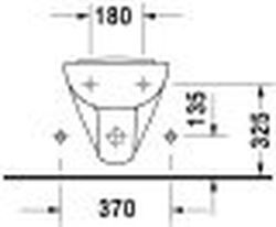 Bidé suspendido compact Duravit D-Code con rebosadero blanco