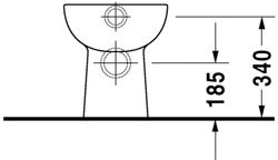 Duravit Toilettenboden stehend D-Code hoher weißer Tank