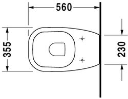 Duravit Toilettenboden stehend D-Code hoher weißer Tank