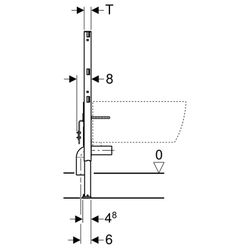 Geberit Duofix Bidet Frame-element 82 Cm