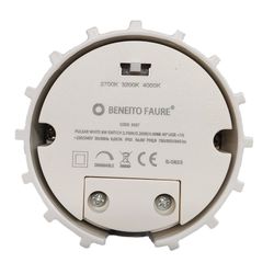 PULCOM redondo embutido branco 8W com Switch 2700-3200-4000K Beneito Faure