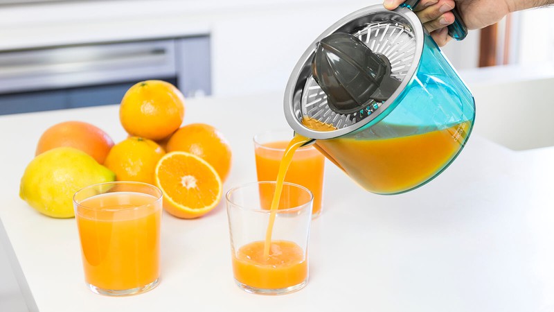 Cecotec Exprimidor Naranjas Eléctrico ZitrusEasy Basic. 40 W, Tambor de 1  litro BPA Free, Doble sentido de giro, Doble cono, Cubierta antipolvo,  Color