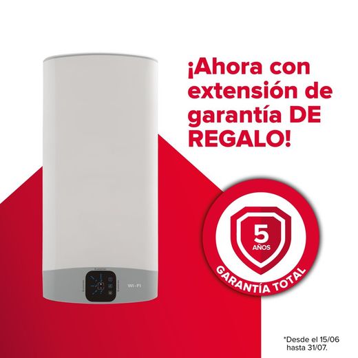 Extensión garantía 5 años gratuita para termos eléctricos Velis Wifi