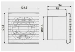 Extractor de baño S&P EDM-80N