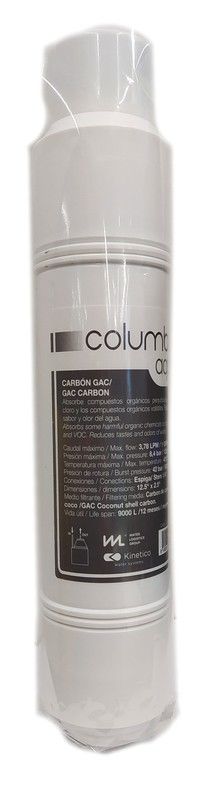 Filtro carbón granulado GAC para fuentes Columbia Waterfilter