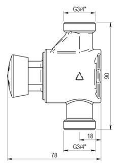 Duschhahn Presto 65 automatischer Durchflussregler, kaltes Wasser