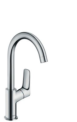 Grifo mezclador monomando lavabo Logis con caño giratorio sin vaciador Hansgrohe