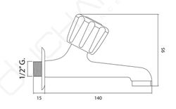 Grifo para fregadero 15 cm