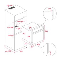 Forno convencional com HydroCleanECO em Teka de 60 cm