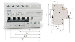 IGA 4P 20A - Schutz gegen dreiphasige permanente + transiente Überspannungen