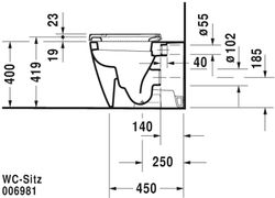 Duravit Starck 2 hoog tank staand toilet