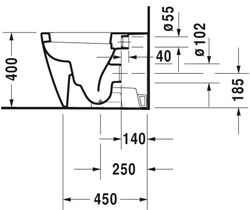 Duravit Starck 2 hoog tank staand toilet