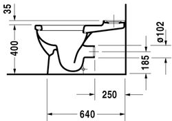 Stehende Toilette Duravit Starck 3